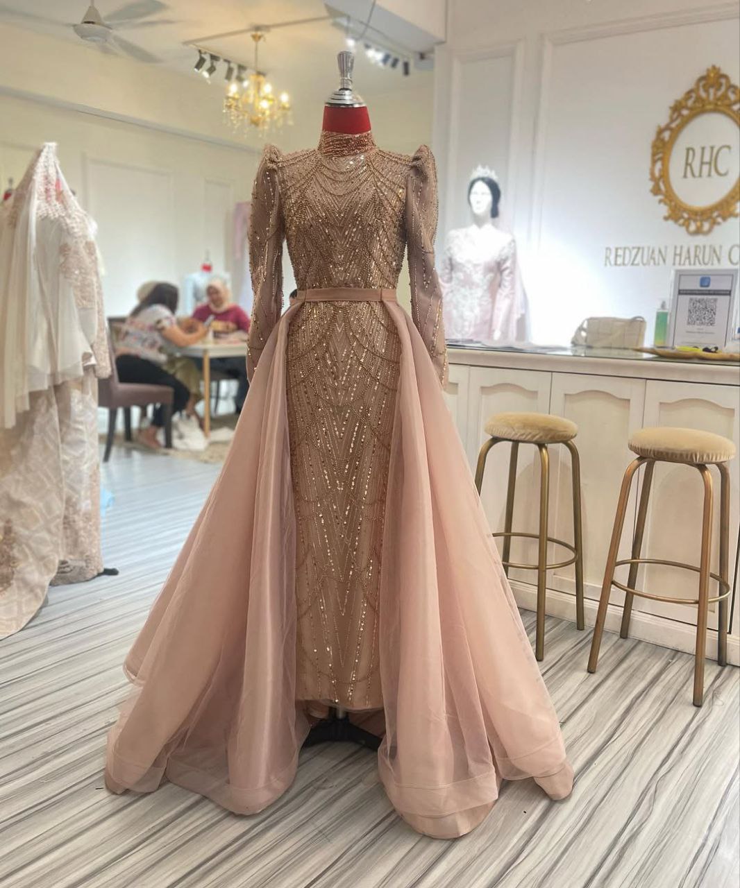 Blush Satin Gown